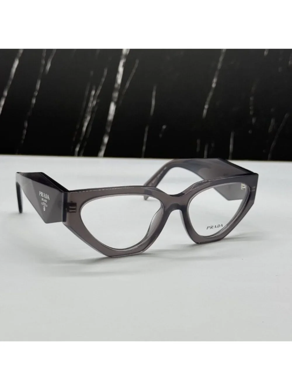 NWT Prada PRC07V 27G1O1 Gray Women Eyeglasses PR C07V